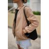 imageZeagoo Womens Sherpa Fleece Jacket Long Sleeve Faux Fuzzy Casual Zip Up Bomber Coat With Pocket SXXLKhaki