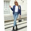 imageZeagoo Womens Sherpa Fleece Jacket Long Sleeve Faux Fuzzy Casual Zip Up Bomber Coat With Pocket SXXLNavy