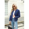 imageZeagoo Womens Sherpa Fleece Jacket Long Sleeve Faux Fuzzy Casual Zip Up Bomber Coat With Pocket SXXLNavy