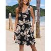 imageZeagoo Womens Summer Dress 2025 Loose V Neck Sleeveless Sundresses Swimsuit Coverup with Pockets Floral Tank DressesBlackleaf Printed