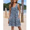 imageZeagoo Womens Summer Dress 2025 Loose V Neck Sleeveless Sundresses Swimsuit Coverup with Pockets Floral Tank DressesBlue Floralprinted