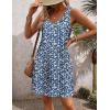 imageZeagoo Womens Summer Dress 2025 Loose V Neck Sleeveless Sundresses Swimsuit Coverup with Pockets Floral Tank DressesBlue Floralprinted