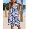 imageZeagoo Womens Summer Dress 2025 Loose V Neck Sleeveless Sundresses Swimsuit Coverup with Pockets Floral Tank DressesBlueprinted