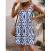 imageZeagoo Womens Summer Dress 2025 Loose V Neck Sleeveless Sundresses Swimsuit Coverup with Pockets Floral Tank DressesBlueprinted
