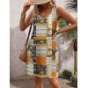 imageZeagoo Womens Summer Dress 2025 Loose V Neck Sleeveless Sundresses Swimsuit Coverup with Pockets Floral Tank DressesBohemianprinted