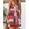 imageZeagoo Womens Summer Dress 2025 Loose V Neck Sleeveless Sundresses Swimsuit Coverup with Pockets Floral Tank DressesBohemianprinted2