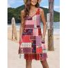 imageZeagoo Womens Summer Dress 2025 Loose V Neck Sleeveless Sundresses Swimsuit Coverup with Pockets Floral Tank DressesBohemianprinted2