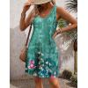 imageZeagoo Womens Summer Dress 2025 Loose V Neck Sleeveless Sundresses Swimsuit Coverup with Pockets Floral Tank DressesGreen Floralprinted