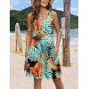 imageZeagoo Womens Summer Dress 2025 Loose V Neck Sleeveless Sundresses Swimsuit Coverup with Pockets Floral Tank DressesLeafprinted