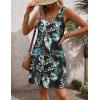 imageZeagoo Womens Summer Dress 2025 Loose V Neck Sleeveless Sundresses Swimsuit Coverup with Pockets Floral Tank DressesLeafprinted2