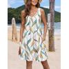imageZeagoo Womens Summer Dress 2025 Loose V Neck Sleeveless Sundresses Swimsuit Coverup with Pockets Floral Tank DressesWhite Leafprinted