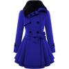 imageZeagoo Womens Fashion Faux Fur Lapel DoubleBreasted Thick Wool Trench Coat Winter Warm Jacket S2XLNewbronze Violet
