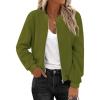 imageZeagoo Womens Sherpa Fleece Jacket Long Sleeve Faux Fuzzy Casual Zip Up Bomber Coat With Pocket SXXLArmy Green