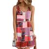 imageZeagoo Womens Summer Dress 2025 Loose V Neck Sleeveless Sundresses Swimsuit Coverup with Pockets Floral Tank DressesBohemianprinted2