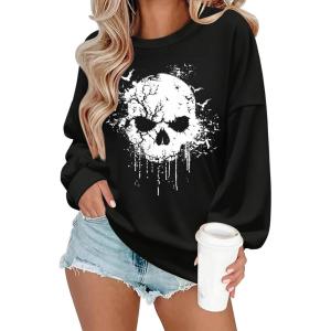 imageZeagoo Women Crewneck Sweatshirts Pullover Tops Long Sleeve Shirts Loose Fit Tops Casual Fall Outfits Y2K Clothes 2024Black01