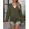 imageZeagoo 2025 Womens Cardigan Casual Long Sleeve Lightweight Crochet Shrug V Neck Tops Button Down Soft Knit SweaterArmy Green