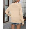 imageZeagoo 2025 Womens Cardigan Casual Long Sleeve Lightweight Crochet Shrug V Neck Tops Button Down Soft Knit SweaterBeige