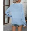 imageZeagoo 2025 Womens Cardigan Casual Long Sleeve Lightweight Crochet Shrug V Neck Tops Button Down Soft Knit SweaterBlue