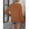 imageZeagoo 2025 Womens Cardigan Casual Long Sleeve Lightweight Crochet Shrug V Neck Tops Button Down Soft Knit SweaterBrown