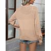 imageZeagoo 2025 Womens Cardigan Casual Long Sleeve Lightweight Crochet Shrug V Neck Tops Button Down Soft Knit SweaterKhaki