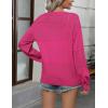imageZeagoo 2025 Womens Cardigan Casual Long Sleeve Lightweight Crochet Shrug V Neck Tops Button Down Soft Knit SweaterRose Red
