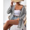 imageZeagoo Womens 2025 Summer Crochet Cardigan Sweaters Lightweight Long Sleeve Open Front Kimono Boho Knit Cover UpsGrey
