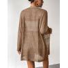 imageZeagoo Womens 2025 Summer Crochet Cardigan Sweaters Lightweight Long Sleeve Open Front Kimono Boho Knit Cover UpsKhaki