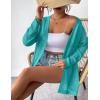 imageZeagoo Womens 2025 Summer Crochet Cardigan Sweaters Lightweight Long Sleeve Open Front Kimono Boho Knit Cover UpsTeal