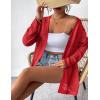 imageZeagoo Womens 2025 Summer Crochet Cardigan Sweaters Lightweight Long Sleeve Open Front Kimono Boho Knit Cover UpsWine Red