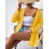 imageZeagoo Womens 2025 Summer Crochet Cardigan Sweaters Lightweight Long Sleeve Open Front Kimono Boho Knit Cover UpsYellow