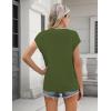 imageZeagoo Womens Cap Sleeve Sweaters Vest Crew Neck Knit Sweater Tops 2025 Casual Summer Sleeveless T ShirtArmy Green