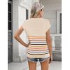 imageZeagoo Womens Cap Sleeve Sweaters Vest Crew Neck Knit Sweater Tops 2025 Casual Summer Sleeveless T ShirtColorful Stripe