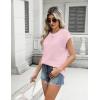 imageZeagoo Womens Cap Sleeve Sweaters Vest Crew Neck Knit Sweater Tops 2025 Casual Summer Sleeveless T ShirtPink