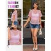 imageZeagoo Womens Mesh T Shirts Short Sleeve Casual Tops Hollow Out Pullover Shirts Crewneck Sexy Fishnet Crop Tee SXXLLight Pink