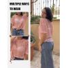 imageZeagoo Womens Mesh T Shirts Short Sleeve Casual Tops Hollow Out Pullover Shirts Crewneck Sexy Fishnet Crop Tee SXXLLight Pink