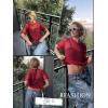 imageZeagoo Womens Mesh T Shirts Short Sleeve Casual Tops Hollow Out Pullover Shirts Crewneck Sexy Fishnet Crop Tee SXXLRed