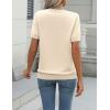 imageZeagoo Womens Summer Short Sleeve Tops Crew Neck Lightweight Pullover Sweaters Loose Dressy Casual Blouse Basic ClothesApricot