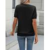 imageZeagoo Womens Summer Short Sleeve Tops Crew Neck Lightweight Pullover Sweaters Loose Dressy Casual Blouse Basic ClothesBlack