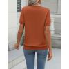 imageZeagoo Womens Summer Short Sleeve Tops Crew Neck Lightweight Pullover Sweaters Loose Dressy Casual Blouse Basic ClothesBrick Red