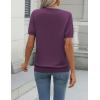 imageZeagoo Womens Summer Short Sleeve Tops Crew Neck Lightweight Pullover Sweaters Loose Dressy Casual Blouse Basic ClothesDark Purple
