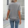 imageZeagoo Womens Summer Short Sleeve Tops Crew Neck Lightweight Pullover Sweaters Loose Dressy Casual Blouse Basic ClothesGray