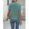 imageZeagoo Womens Summer Short Sleeve Tops Crew Neck Lightweight Pullover Sweaters Loose Dressy Casual Blouse Basic ClothesLake Blue