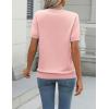 imageZeagoo Womens Summer Short Sleeve Tops Crew Neck Lightweight Pullover Sweaters Loose Dressy Casual Blouse Basic ClothesPink