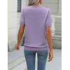 imageZeagoo Womens Summer Short Sleeve Tops Crew Neck Lightweight Pullover Sweaters Loose Dressy Casual Blouse Basic ClothesPurple