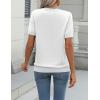 imageZeagoo Womens Summer Short Sleeve Tops Crew Neck Lightweight Pullover Sweaters Loose Dressy Casual Blouse Basic ClothesWhite