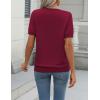 imageZeagoo Womens Summer Short Sleeve Tops Crew Neck Lightweight Pullover Sweaters Loose Dressy Casual Blouse Basic ClothesWine Red