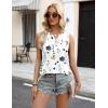 imageZeagoo Womens Tank Tops 2025 Loose Button Down V Neck Flowy Summer Tops Basic Trendy Beach Vacation OutfitsAblue Flower