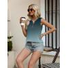 imageZeagoo Womens Tank Tops 2025 Loose Button Down V Neck Flowy Summer Tops Basic Trendy Beach Vacation OutfitsDark Gradient