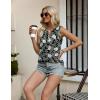 imageZeagoo Womens Tank Tops 2025 Loose Button Down V Neck Flowy Summer Tops Basic Trendy Beach Vacation OutfitsFloral Printed