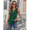 imageZeagoo Womens Tank Tops 2025 Loose Button Down V Neck Flowy Summer Tops Basic Trendy Beach Vacation OutfitsGreen Leaf